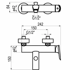 Grifo De Baño-ducha Kily Blanco Con Accesorios De Ducha – 4951011 – Galindo – LuxCover