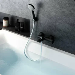 Grifo De Baño-ducha Kily Negro Con Accesorios De Ducha – 4951016 – Galindo – LuxCover