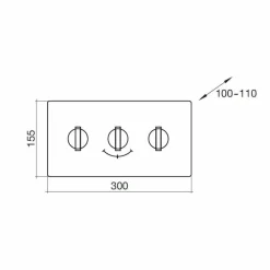 Grifo De Baño-ducha Termostática Empotrable 3/4 Horizontal 2 Entradas 2 Salidas – Atlantis – Galindo – 6846500