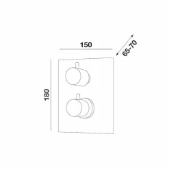 Grifo De Baño-ducha Termostática Empotrable 2 Vías 2 Entradas 2 Salidas – Atlantis – 30047400 – Galindo