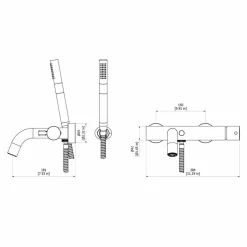 Grifo De Baño-ducha Trama Níquel Con Accesorios De Ducha – 4971071 – Galindo – LuxCover