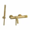 Grifo De Baño-ducha Trama Oro Cepillado Con Accesorios De Ducha – 4971029 – Galindo – LuxCover