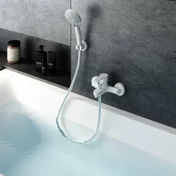 Grifo De Baño-ducha Zip Plus 2.0 Blanco Con Accesorios De Ducha – 2151011 – Galindo – LuxCover