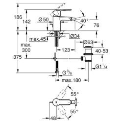 Grifo De Bidé Con Desagüe – Eurostyle Cosmopolitan S – Grohe