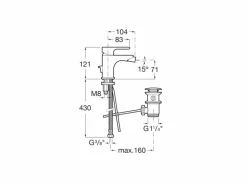 Grifo De Bidé Con Desagüe Automático – Roca – L20 – A5A6A09C00