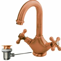 Grifo De Bidet Bimando Cobre Con Desagüe Automático – 1929 – 6226341 – Galindo