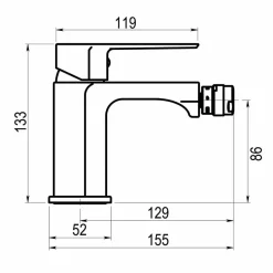Grifo De Bidet Blanco – Aroha – Galindo – 4607011