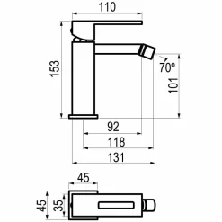 Grifo De Bidet Blanco – Nitro – 5247011 – Galindo