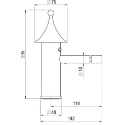 Grifo De Bidet Con Desagüe – Chip – 8826000 – Galindo