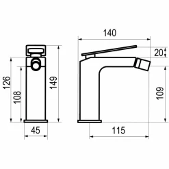 Grifo De Bidet Con Desagüe – Kissme – 7846000 – Galindo