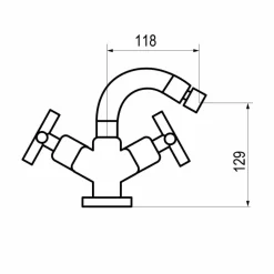 Grifo De Bidet Cromo – Matrix – 8247000 – Galindo