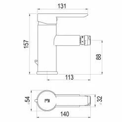 Grifo De Bidet ECO Con Desagüe – Karim Due – 8894600E – Galindo