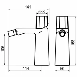 Grifo De Bidet Esla Con Desagüe Semiautomático – 7926000 – Galindo