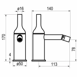 Grifo De Bidet Negro – Batlo – 3247016 – Galindo