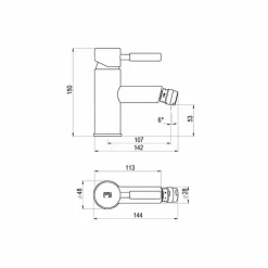Grifo De Bidet Sin Desagüe 8657000 – Theo City – Galindo