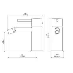 Grifo De Bidet Trama Cromo – 4977000 – Galindo