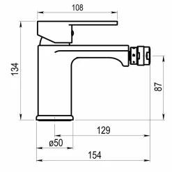 Grifo De Bidet Zip Plus 2.0 Cromo Con Desagüe Semiautomático – 2156000 – Galindo