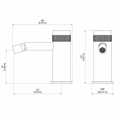 Grifo De Bidet Zoom Oro Cepillado – 4987029 – Galindo – LuxCover