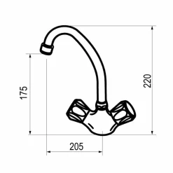 Grifo De Cocina Bimando Caño Alto Elipse – 3831000 – Galindo
