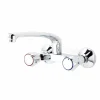 Grifo De Cocina Bimando De Pared Caño Recto Elipse Caño Fundido 26 Cm – 3832000 – Galindo