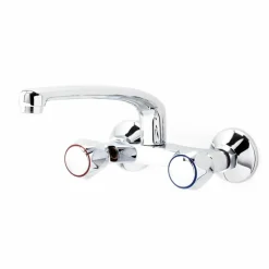 Grifo De Cocina Bimando De Pared Caño Recto Elipse Caño Fundido 26 Cm – 3832000 – Galindo