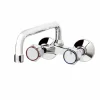 Grifo De Cocina Bimando De Pared Elipse Caño Tubo 16 Cm – 3834100 – Galindo