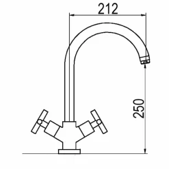 Grifo De Cocina Bimando Matrix Cromo Mate – 8231361 – Galindo – LuxCover