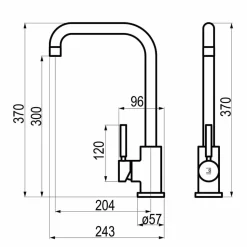 Grifo De Cocina Caño Alto Para Exterior Theo Inox – 8648699 – Galindo