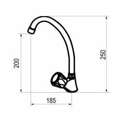 Grifo De Cocina Caño Giratorio De Un Agua Elipse – 3831500 – Galindo