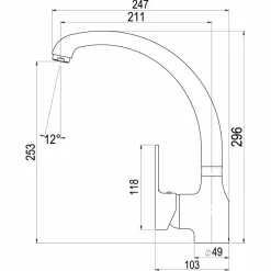 Grifo De Cocina Cónico – 7178600 – Galindo