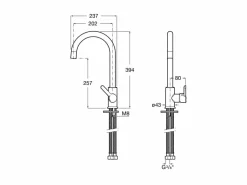 Grifo De Cocina Con Caño Giratorio, Cold Start. Negro – Mencia – Roca – A5A7409CN0