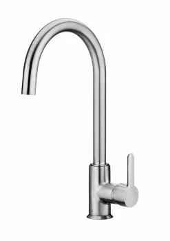 Grifo De Cocina Con Caño Giratorio, Cold Start. Platino Cepillado – Mencia – Roca – A5A7409CM0
