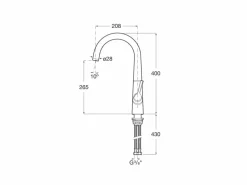 Grifo De Cocina Con Caño Giratorio, Cold Start – Roca – A5A842AC00