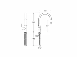 Grifo De Cocina Con Caño Giratorio, Cold Start – L20 – Roca – A5A8409C00