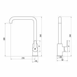 Grifo De Cocina Cromo – Pysa – 8548600 – Galindo