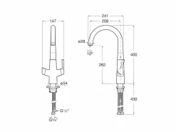 Grifo De Cocina De Dos Vías Con Agua Filtrada. No Incluye Cartucho De Filtración – Syra-F – Roca – A5A8B2AC00