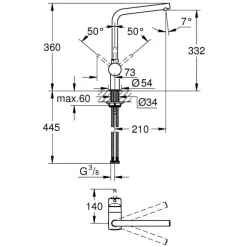 Grifo De Cocina Monomando De Fregadero – Minta – Grohe