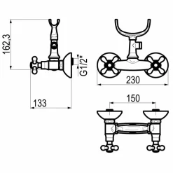 Grifo De Ducha Bronce Con Accesorios De Ducha – 1929 – 6223340 – Galindo