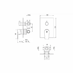 Grifo De Ducha Empotrable 3 Vías – Aroha – 4607200 – Galindo