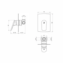 Grifo De Ducha Empotrable Monomando – Kily – 4957300 – Galindo