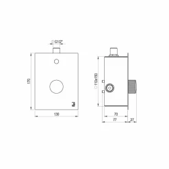 Grifo De Ducha Mezclador Aroha Tech Electrónico Sensor Mármol Negro Transformador – P2679311 – Galindo – LuxCover