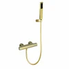 Grifo De Ducha Termostatica Con Soporte Oro Cepillado – Yanet YN31F 36 – Kassandra