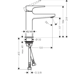 Grifo De Lavabo 110 – Metropol – Hansgrohe