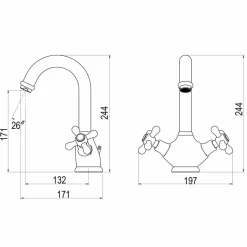 Grifo De Lavabo 1929 Cromo – 6205300 – Galindo