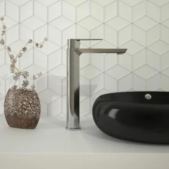 Grifo De Lavabo Alto Aroha Cromo Con Desagüe Semiautomático – 4604500 – Galindo