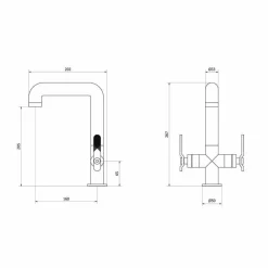 Grifo De Lavabo Alto Bimando Con Desagüe – Strem – 7974300 – Galindo