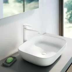 Grifo De Lavabo Alto Blanco – Zip Plus – 2155511 – Galindo
