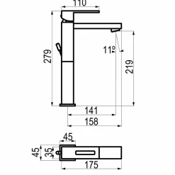 Grifo De Lavabo Alto Blanco – Nitro – 5245511 – Galindo