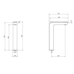 Grifo De Lavabo Alto Con Desagüe – Kissme – 7844500 – Galindo