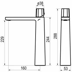 Grifo De Lavabo Alto Esla – 7925500 – Galindo